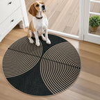 Lahome Enfys Modern Rainbow Round Washable Rug, 3ft Circular Indoor Outdoor - Image 5