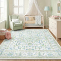 CAPALOCA Machine Washable Rugs Nursery Rug Sq8ft Cute Girl Non Slip Low Pile by CAPALOCA