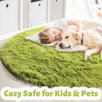 Amdrebio Grass Green Round Rugs 6Ft - Image 2