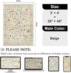 DUKINO 3x4 Washable Entryway Rug, Vintage Animal Ultra Soft Kitchen Area Rug - Image 2