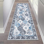 HEBE Hallway Runner Rug 2'x6' Washable Vintage Distressed Area Rugs Non Slip by HEBE