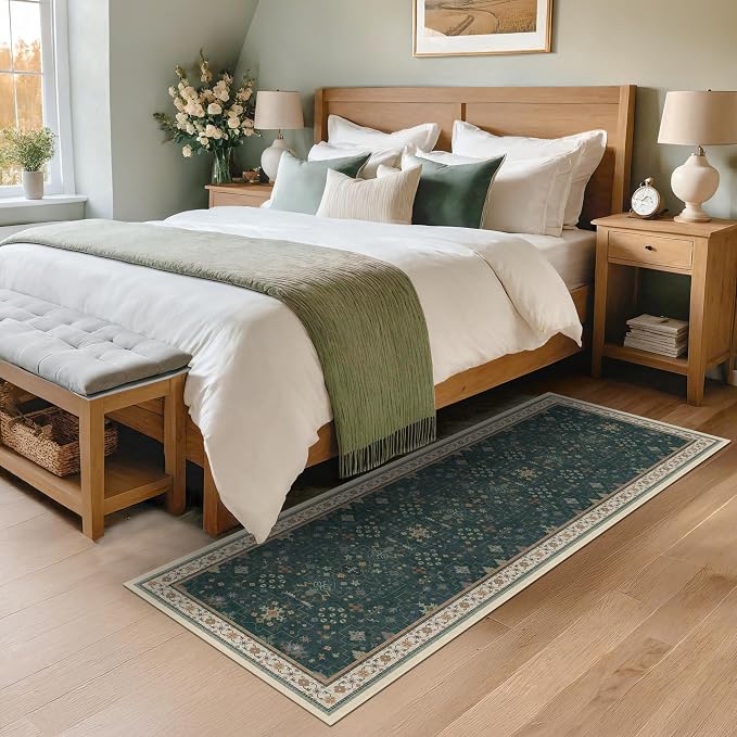 Hazo Haus Dark Green 2x6 Kitchen Rug - Image 6