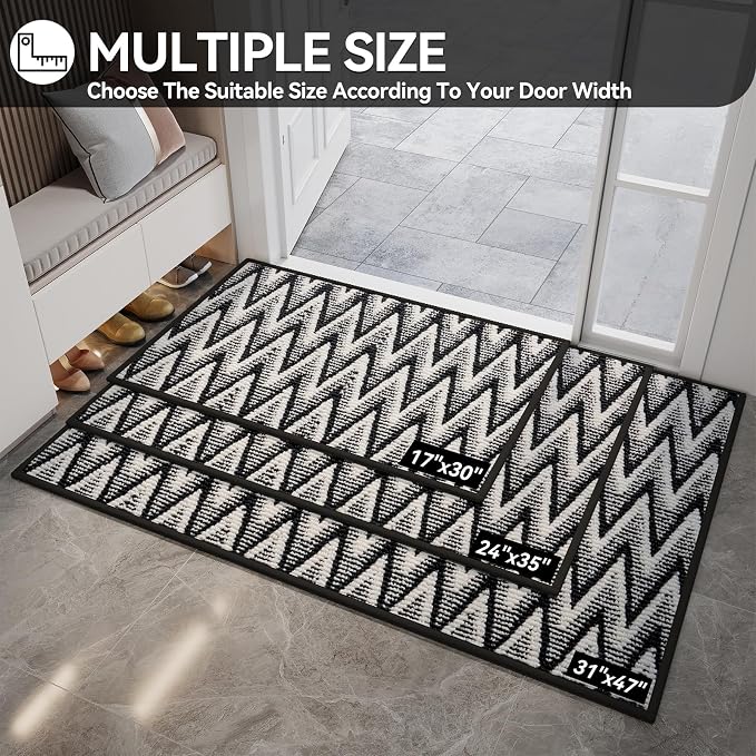 Indoor Door Mat 17x30, Dirt Resistant & Absorbent Doormat - Image 2