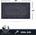 PURRUGS Dirt Trapping Door Mat 34" x 60", Non-Slip Machine Washable Entryway Rug - Image 2