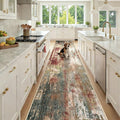 RELEANY Washable Area Rugs 3x12 Non-Slip Modern Abstract Soft by RELEANY