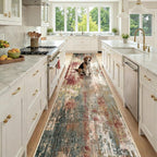 RELEANY Washable Area Rugs 3x12 Non-Slip Modern Abstract Soft by RELEANY