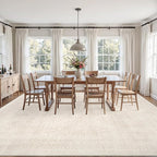 10x12 Area Rugs for Living Room: Vintage Boho Neutral Washable Rug Indoor Soft - Image 3
