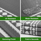 RURALITY Outdoor Rug 9x12 Waterproof - Image 4