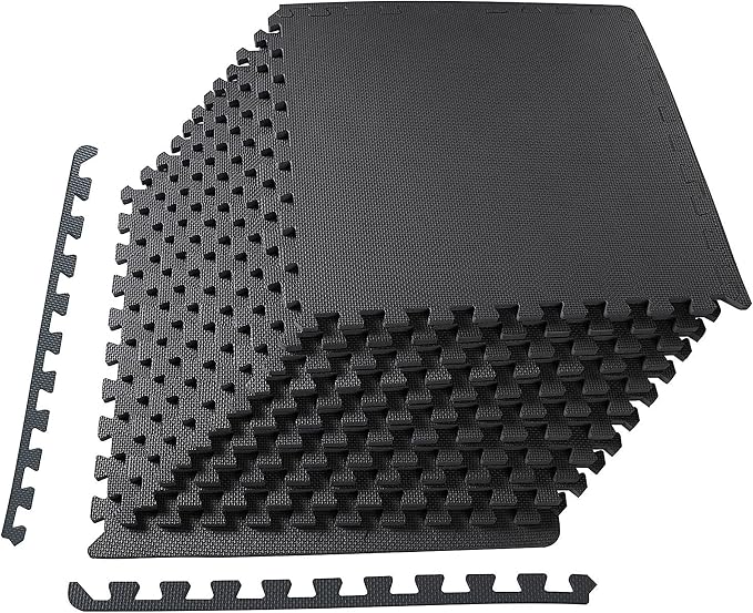 BalanceFrom Puzzle Exercise Mat 1/2" Thick, EVA Interlocking Foam Floor Tiles - Image 9