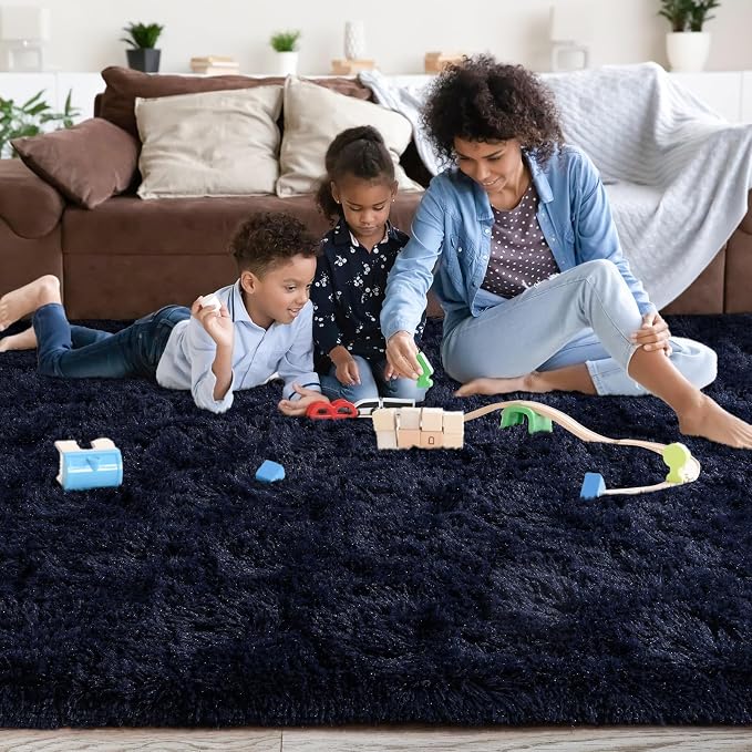 5x7ft Fluffy Fuzzy Area Rug for Living Room Bedroom, Ultra Soft Rugs for Living - Image 6