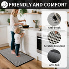 YDKGL Kitchen Rugs Non Slip Washable, Rubber Backing Soft Chenille Braided - Image 3