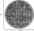 Lahome Moroccan Trellis Round Area Rugs, Washable Small Round Rug 3ft Non-Slip - Image 2