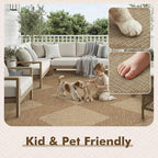 MontVoo-Outdoor Rug Carpet Patio Rug 8x10 Polypropylene Indoor Outdoor Rugs - Image 6