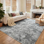 5x7 Ft Shag Area Rug for Bedroom, Tie Dyed Ultra Soft Fluffy Furry Rugs for by Cuzwlovita