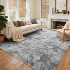5x8 Ft Large Shag Rugs for Living Room, Tie Dyed Ultra Soft Fluffy Furry Area by Cuzwlovita