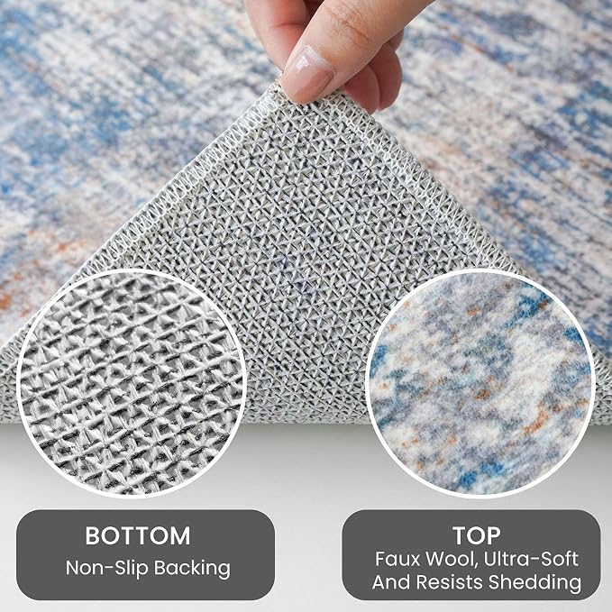 IOHOUZE Abstract Runner Rug 3x6 Ft Washable Runners - Image 4