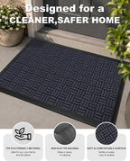 Mibao Front Door Mat Outdoor Entrance, Waterproof Dirt Trapper Doormat - Image 2