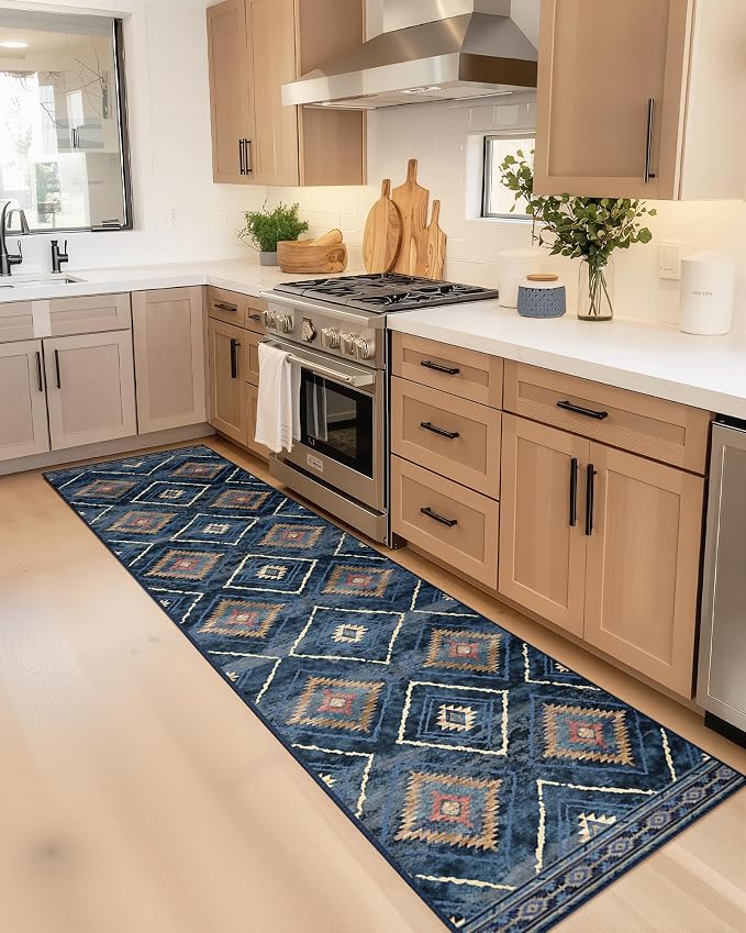 BESTSWEETIE Area Rug 2x8 Rug Machine Washable Non-Slip Low Pile Print Pattern - Image 8