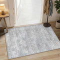 Latte&Fog 2x3 Entryway Rug, Small Vintage Grey Door Mat, Washable Kitchen Rug by LatteFog