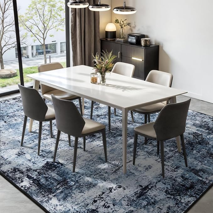 Rugflix 7x9 Area Rugs for Living Room, Washable Large Rug Stain-Resistant Low - Image 3