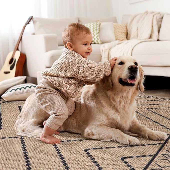 Tangsoo Modern Easy Jute Rug 5x7 Large Washable Area Rug - Image 7