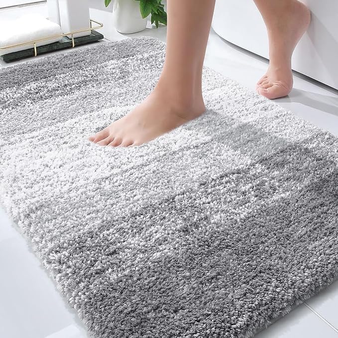 OLANLY Bathroom Rugs Mat 34x21, Extra Soft Absorbent Microfiber Bath Rugs by OLANLY