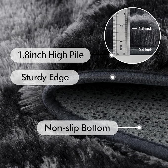 8x10 Ft Extra Large Shag Rugs for Living Room, Tie Dyed Ultra Soft Fluffy Furry - Image 5