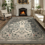 DCX Washable 5x7 Snake Rug, Soft Low Pile Carpet, Kid & Pet Friendly by DCXWashableRug