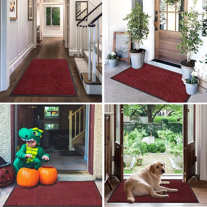 Mibao Front Door Mat Indoor Entrance, 29.5" x 17", Dirt Trapper Welcome Mat - Image 8