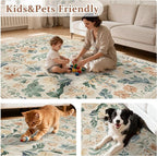 6x9 Area Rugs Washable Rug: Large Boho Living Room Rug Soft Non-Slip Low Pile - Image 7