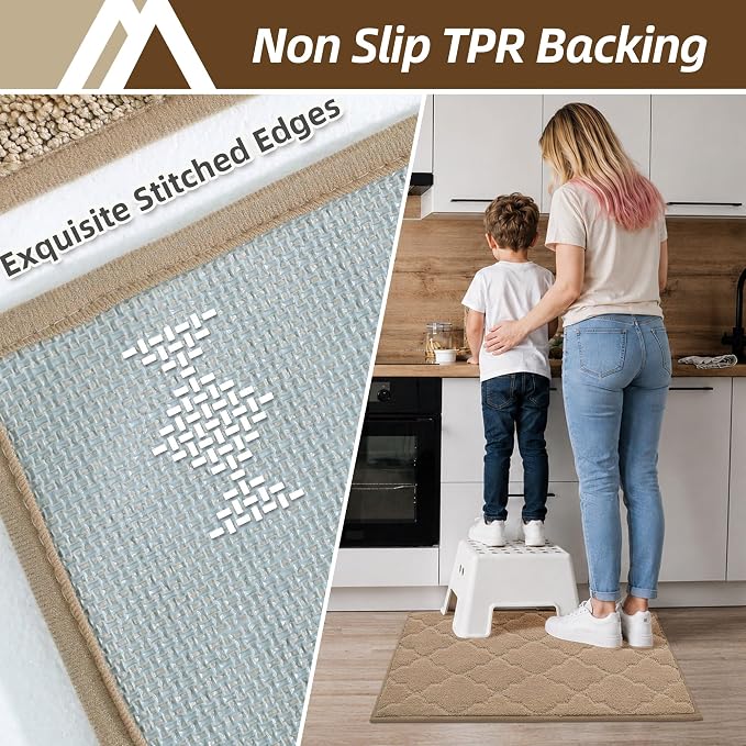 COSY HOMEER Kitchen Rugs 32"x48" Non-Slip Washable Kitchen Mats - Image 4