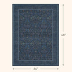 3x4 Oriental Rug for Entryway Indoor, Soft Washable Carpet for Bedroom Beside - Image 2