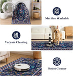 HEBE Washable Hallway Runner Rug 2'x 6' Non Slip Kitchen Rugs Runner, Low Pile - Image 5