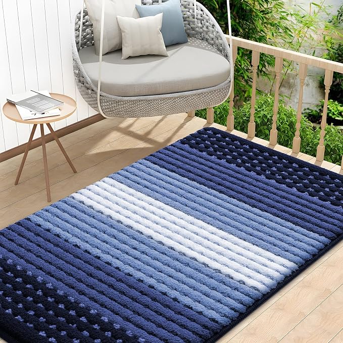 Kitinjoy Indoor Outdoor Door Mat, 48x32 Non-Slip Absorbent Dirt Trapper by Kitinjoy