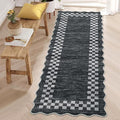 GarveeHome Hallway Runner Rug 2x6 Non Slip Scalloped Washable Rug by GarveeHome