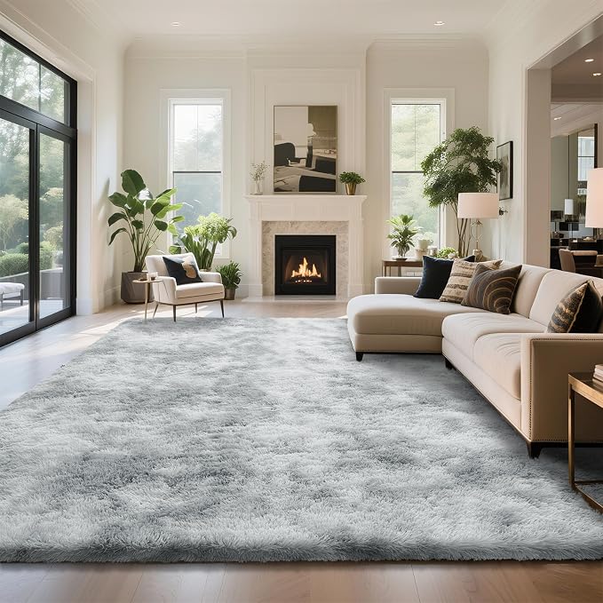 yongyangjuxin Fluffy Rug Shag Area Rug, Mottling Grey 6x9 Area Rugs - Image 2