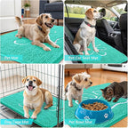 OLANLY Dog Door Mat for Muddy Paws 59x35, Paw Print Design, Absorbs Moisture - Image 7