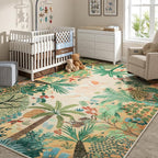 LIVEBOX Boho 8x10 Area Rugs for Living Room, Washable Soft Jungle Animal Print - Image 3
