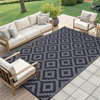 Smiry Waterproof Outdoor Rug 9x12 ft, Reversible Plastic Straw Patio Camping - Image 7