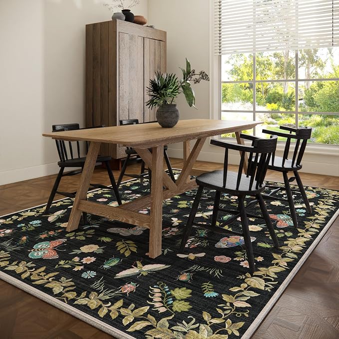 Washable Area Rug for Living Room: 8x10 Area Rugs Vintage Rugs Stain Resistant - Image 6