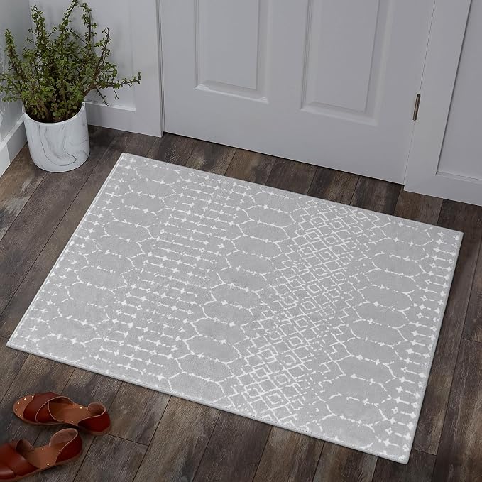 Lahome Moroccan Rugs for Entryway 2x3 Small Non-Slip Kitchen Rug Throw by Lahome