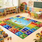 ABC Rug for Playroom Classroom Bedroom, 4x6 Kids Educational Area Rug for - Image 9