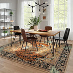 Moynesa Tiger 8x10 Area Rug, Washable Boho Rugs - Image 7