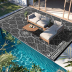 Outdoor Rug 10x14Ft, Waterproof Outdoor Patio Rug by Capybland