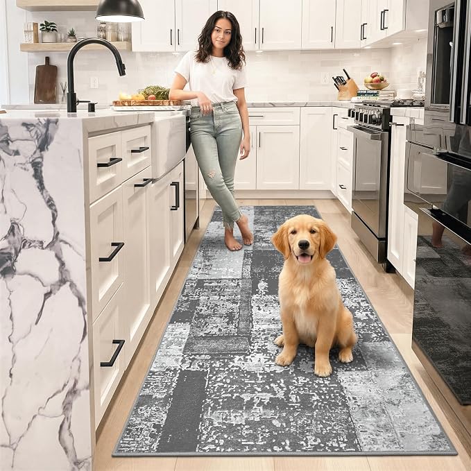 LOCHAS Washable Runner Rugs for Hallway, 2x6 Non Sip Soft Rug for Bedroom - Image 2