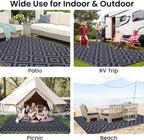 Smiry Waterproof Outdoor Rug 6x9 ft, Reversible Plastic Straw Patio Camping Rugs - Image 8
