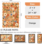 DUKINO 2x3 Entryway Rug, Floral Washable Indoor Door Mat - Image 2