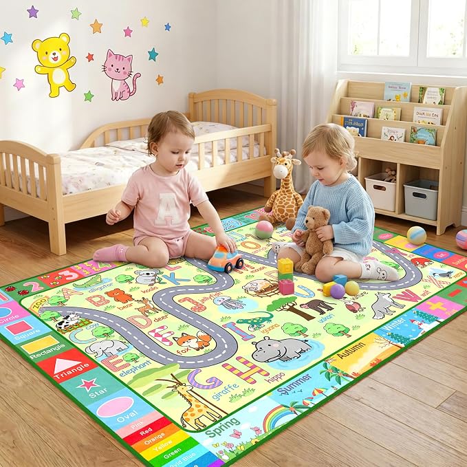 Educational ABC Area Rug 2.5x4 Feet Kids Rugs by HBUFBUQ