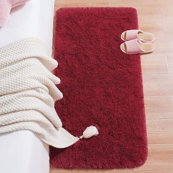 Chicrug Soft Runner Rug for Bedroom Living Room Plush Fluffy Rug 2x4 Feet - Image 3