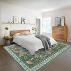 Mushroom 10x13 Area Rug for Living Room Washable Non Slip Forest Soft Low-Pile - Image 2